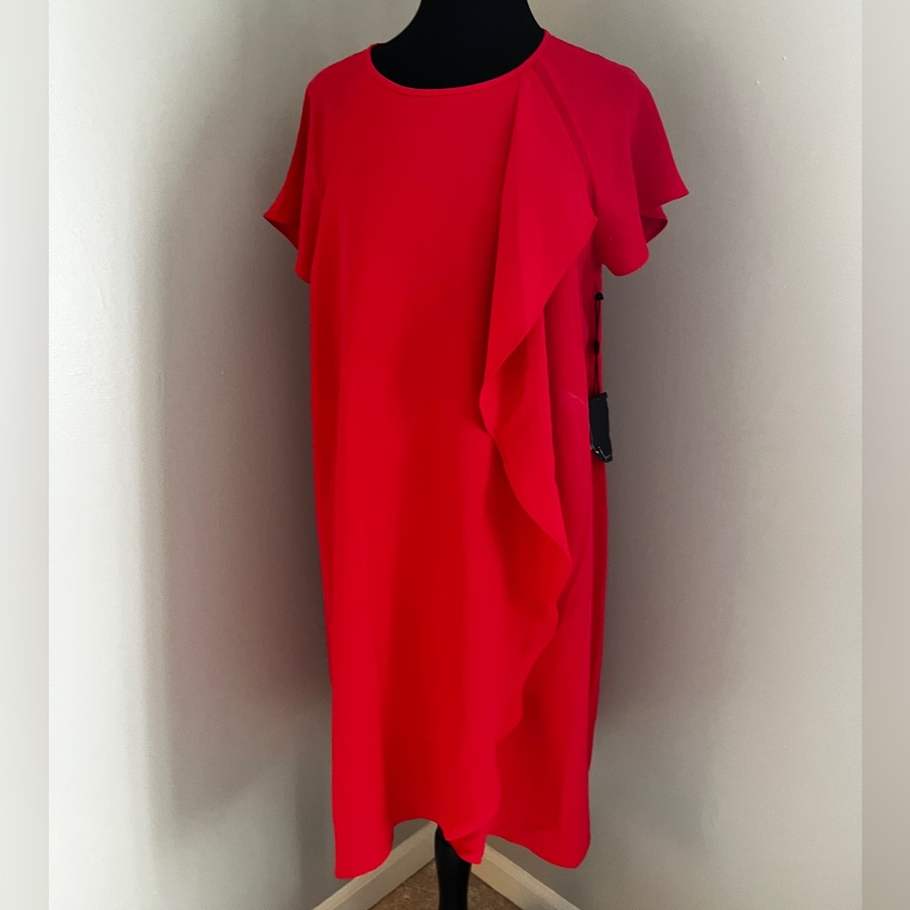 NWT Adriana Papell Size 12 Fuschia Asymmetrical Dress